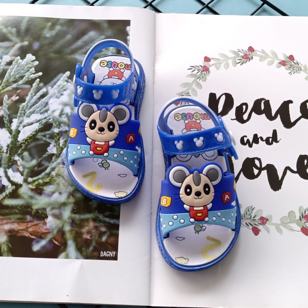 Sepatu Sandal Anak Cewek 5 Tahun RUNNING MOUSE Sepatu Sandal Anak Laki Laki Perempuan Bahan Karet Mo