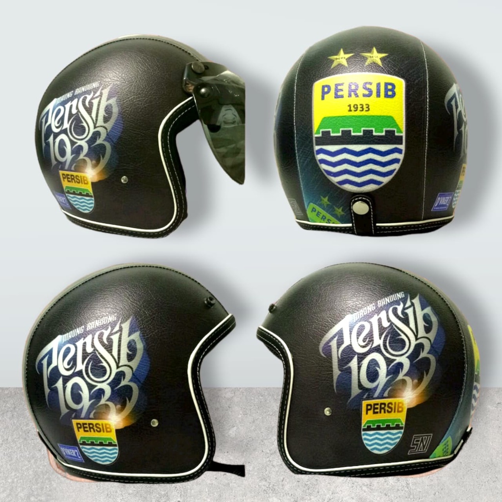 Helm bobo classic persib kaca cekung zeus pria wanita