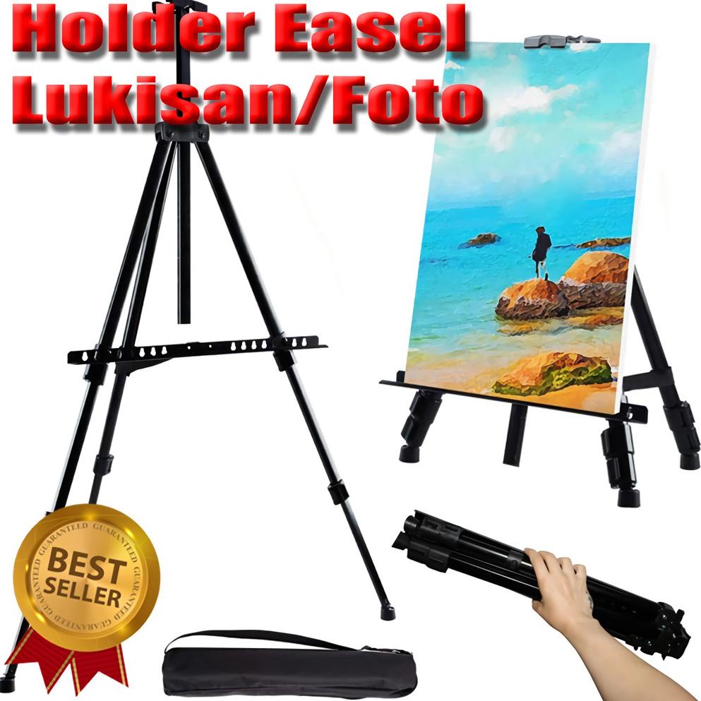 

[KODE XZ0851] Stand holder lukisan Standing Easel melukis tripod foto penahan papan tulis