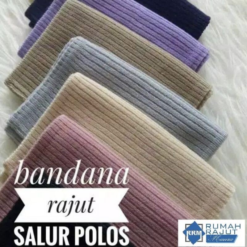 11.11 TERMURAH CIPUT RAJUT/Bandana Polos Super Premium Jesicca