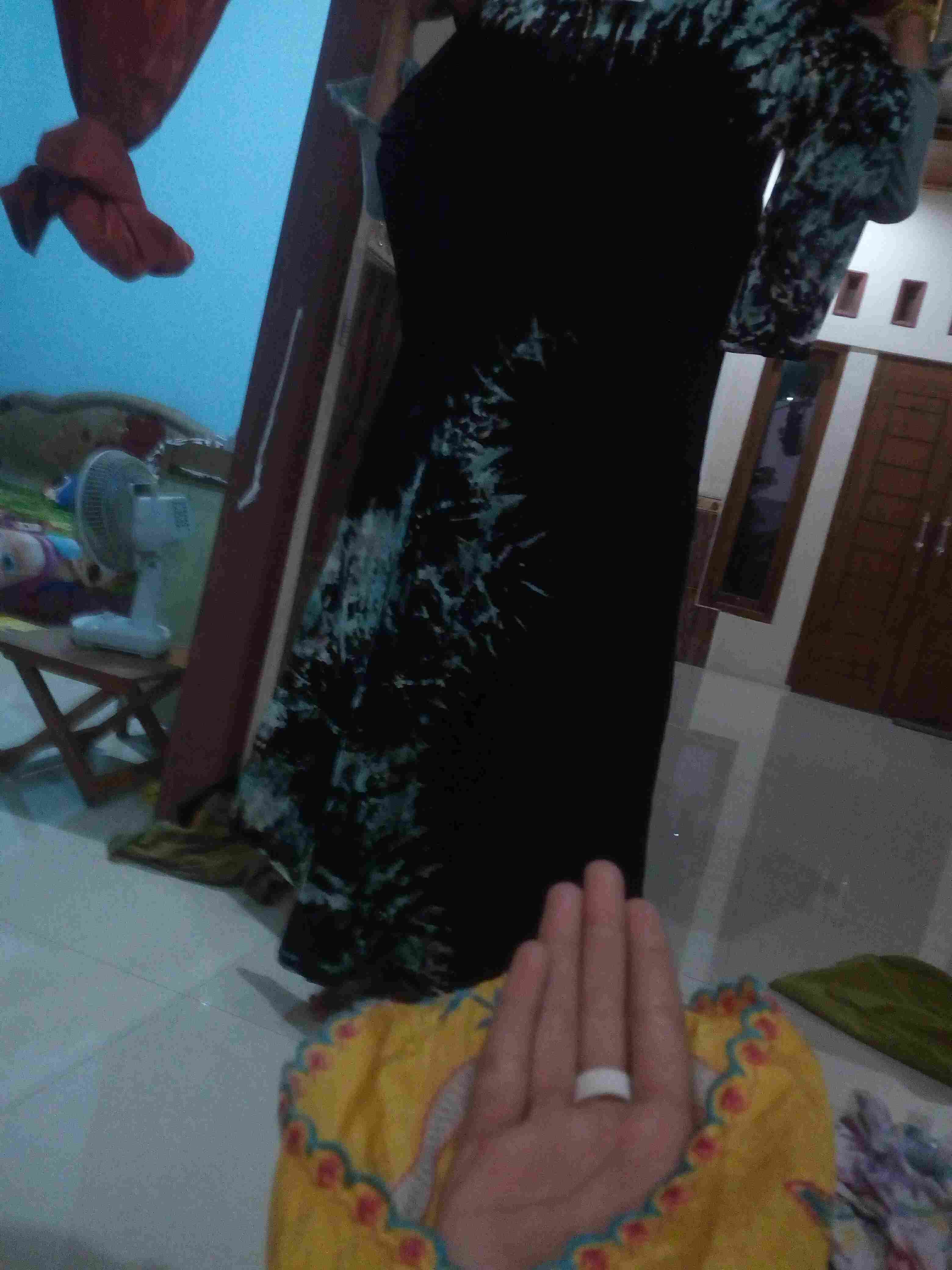 (cod) Gamis Black Tiedie Teratai / Long Dress Batik Busui
