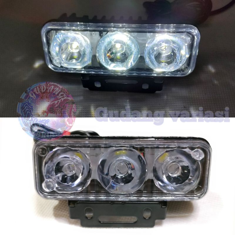 LAMPU TEMBAK SOROT E03 STAY 3 MATA TITIK SUPER TERANG