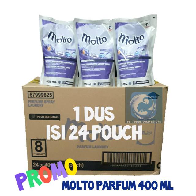 MOLTO parfum 400 ml  spray Wangi lily pewangi setrika laundry 1 karton isi 24 pcs