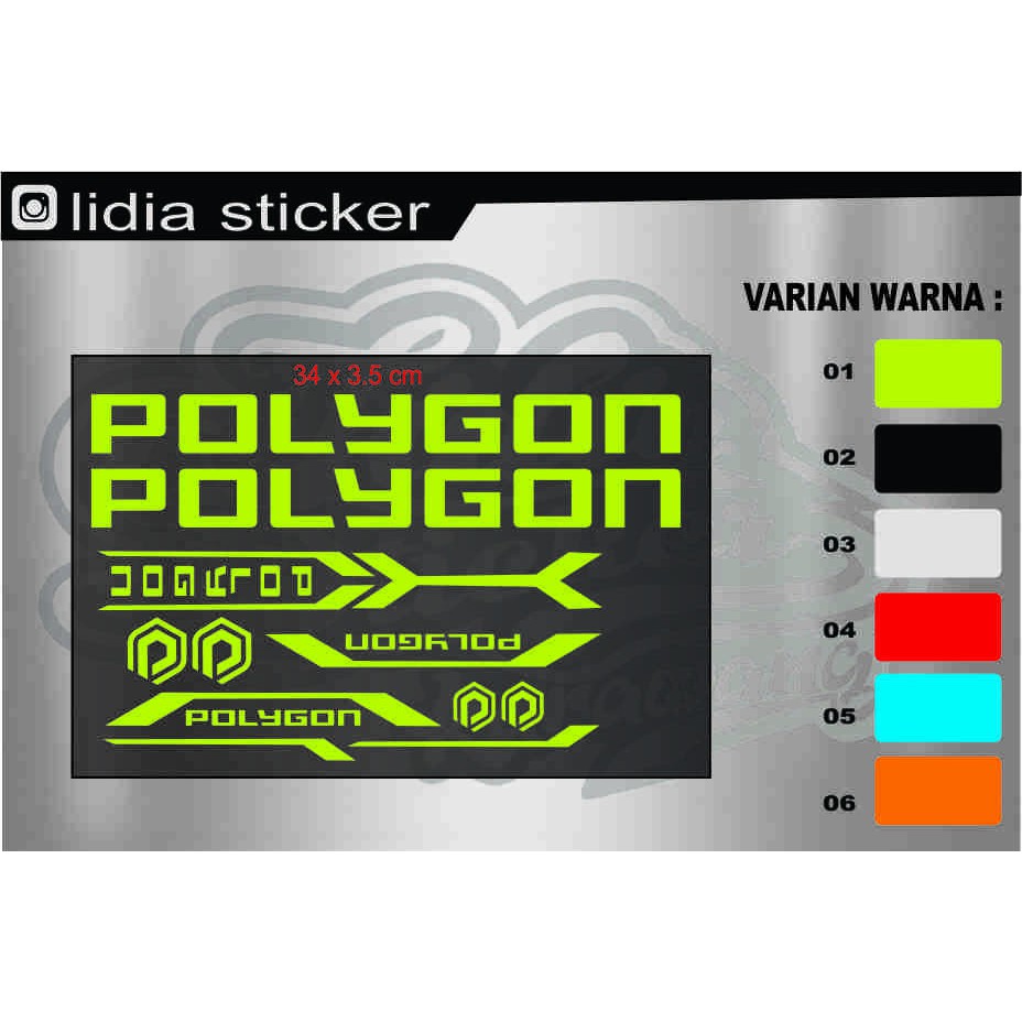 COD sticker polygon sticker sepeda polygon sticker cutting sticker frame