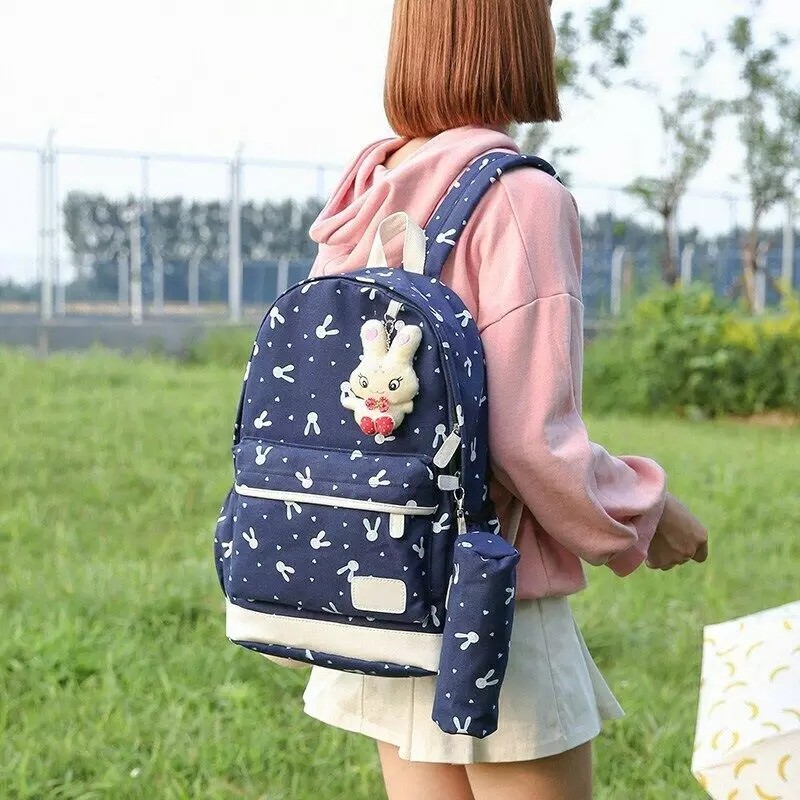 [COD] Tas Ransel Anak Gadis Wanita Sekolah SD SMP Backpack Terbaru Motif Kelinci Bayar Ditempat