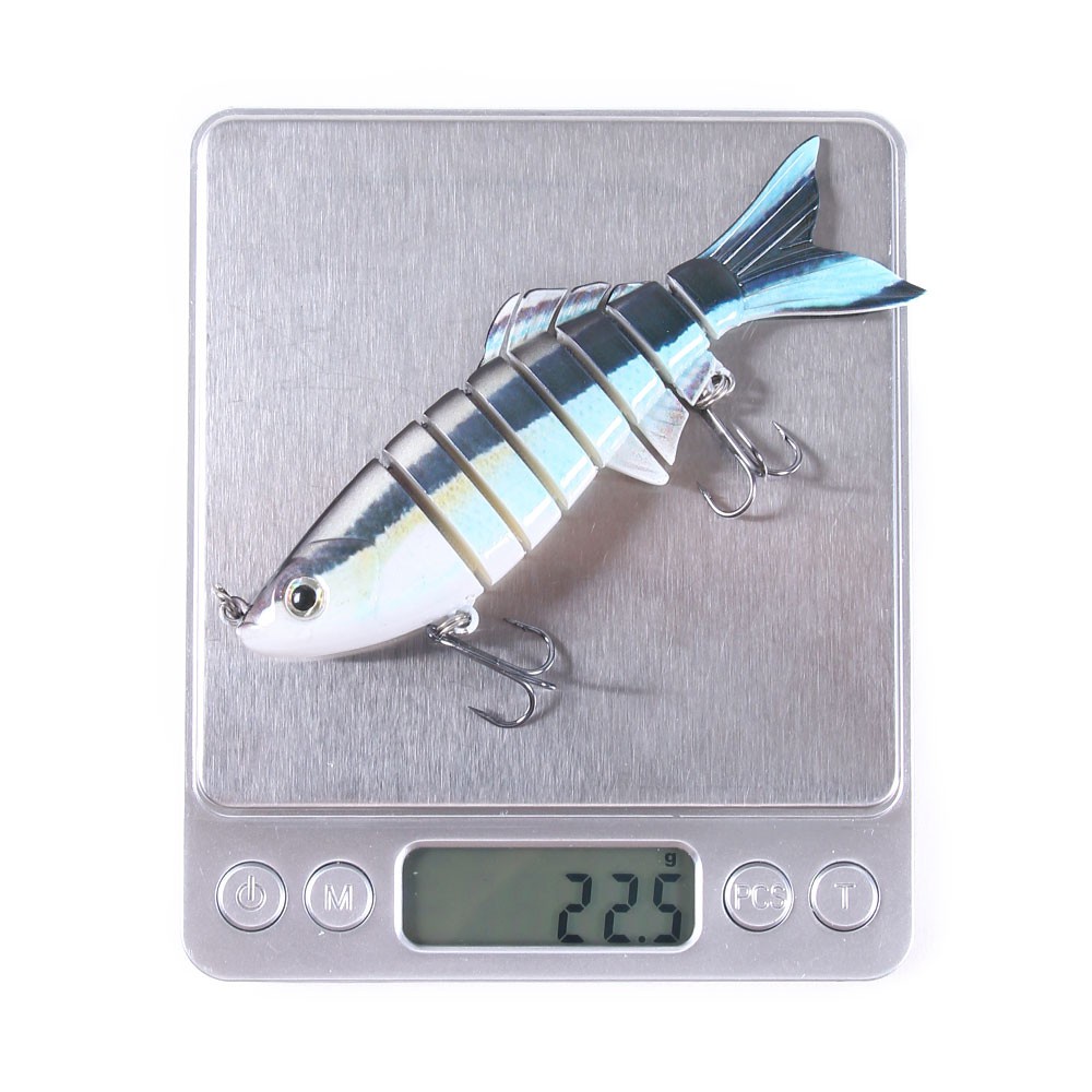 HENGJIA New 1PCS 11cm/22.5g Umpan Pancing Minnow Fishing Lures Wobblers 8 Segments Swimbait Hard Crankbait Fishing Bait Tackle