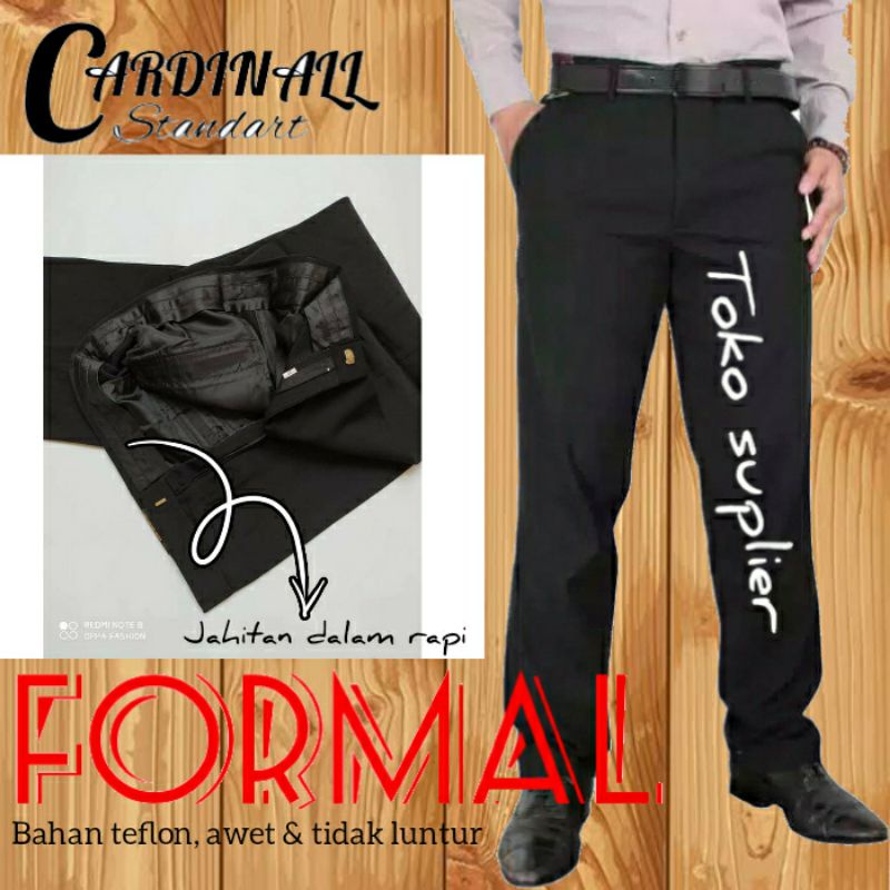 Celana Kain Kardinal Cardinal size jumbo 27 - 44 HITAM