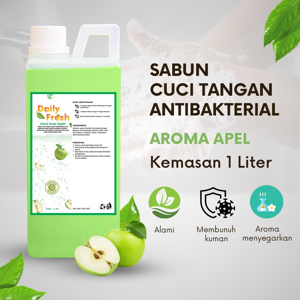 Sabun Cuci Tangan Antiseptik Antibacterial Hand Wash Hand Soap Daily Fresh 1 LITER