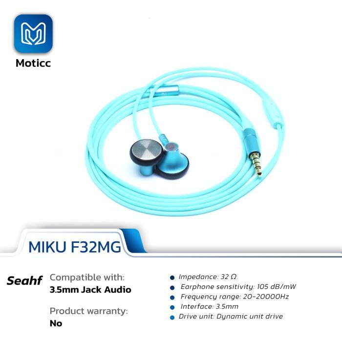 Seahf Bug Guys With Mic Awk-F32Mg Miku Hatsune Earphone Headset Earbud