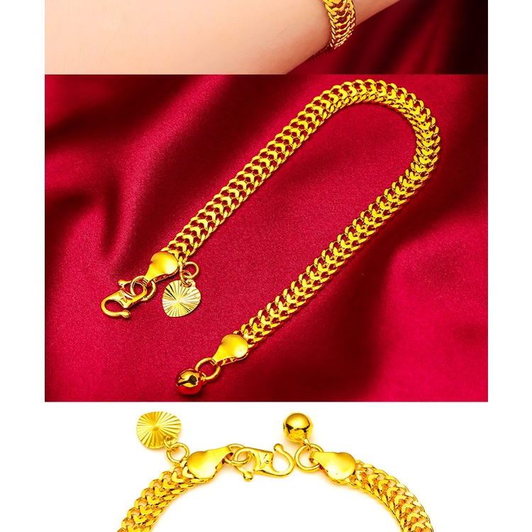 Gelang Lapis Emas Asli Kadar 375 Gaya Bangkok Untuk Pria Dan Wanita