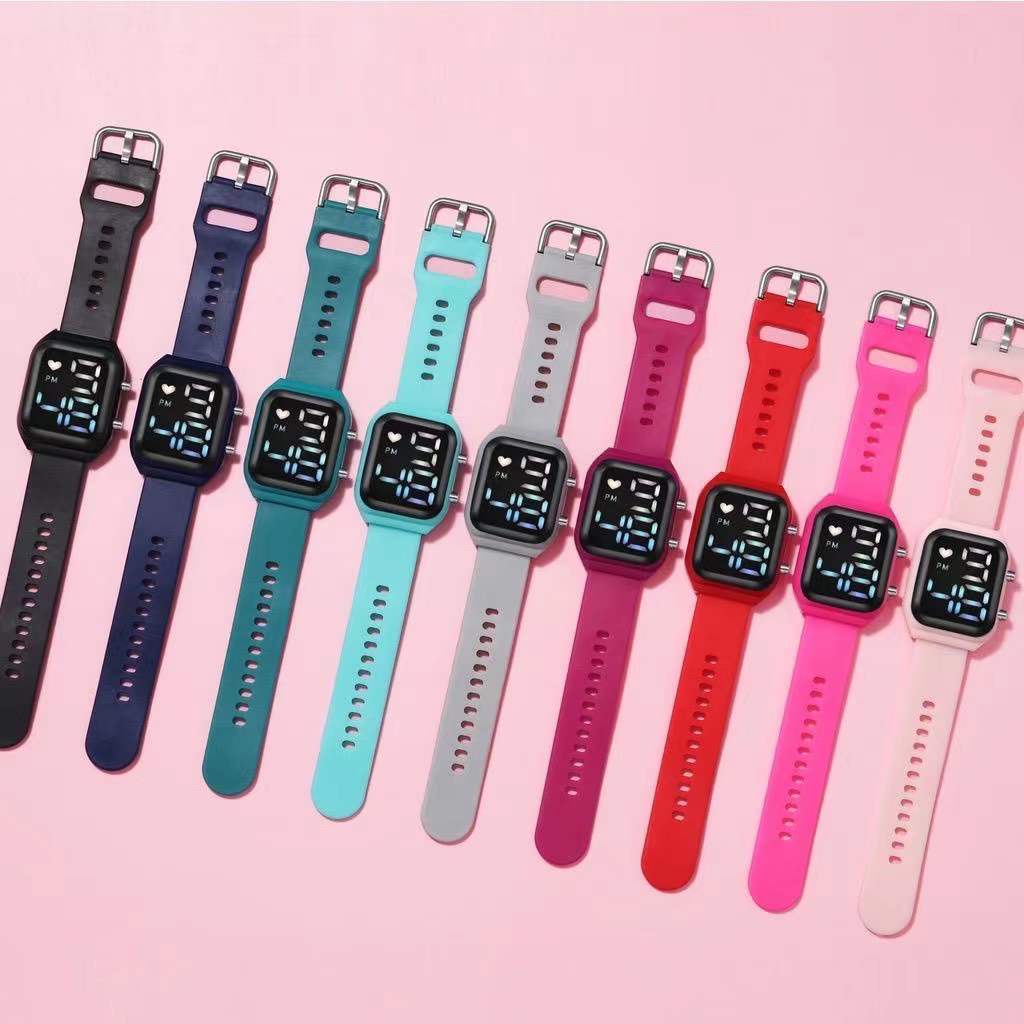 COD✅ Jam Tangan Wanita Digital LED Rubber Electronic Fashion Couple Anti Air Watch Wanita Pria Import   S1191