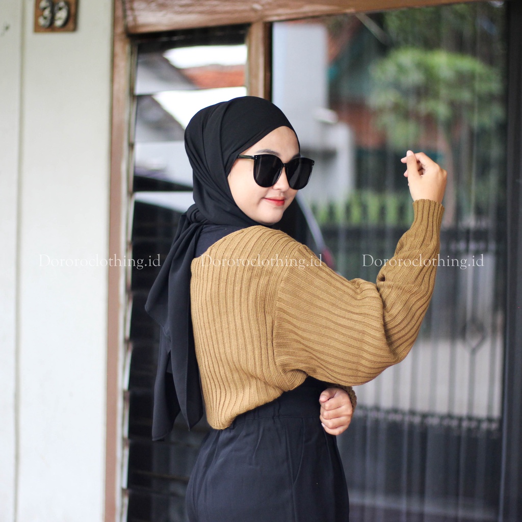 Bolero Rajut Wanita Bolero Liam Oversize Crop Cardigan Wanita Lengan Panjang