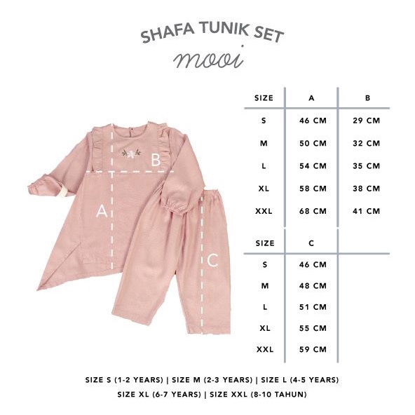 Mooi SHafa Tunik Set / Setelan Anak / Tunik Anak - IED COLLECTION