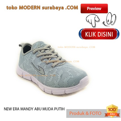 NEW ERA MANDY ABU MUDA PUTIH sepatu anak casual kets sneakers