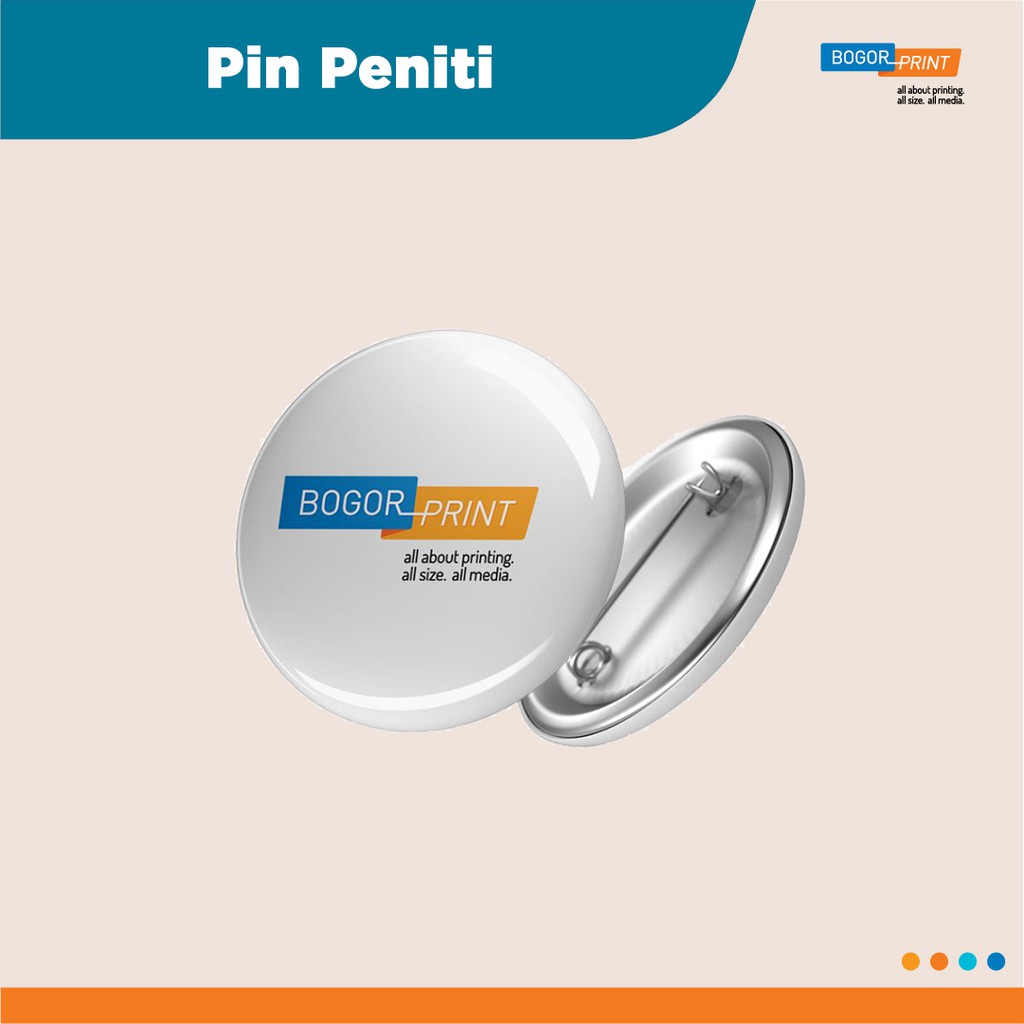 Cetak Pin Peniti Custom / Full Print / Bebas Desain / Ukuran 4cm, 5cm, 7cm / Custom