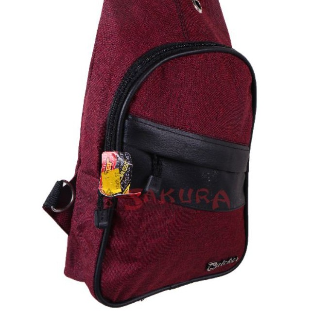 Tas Slingbag slempang quicker pria warna Merah Maroon