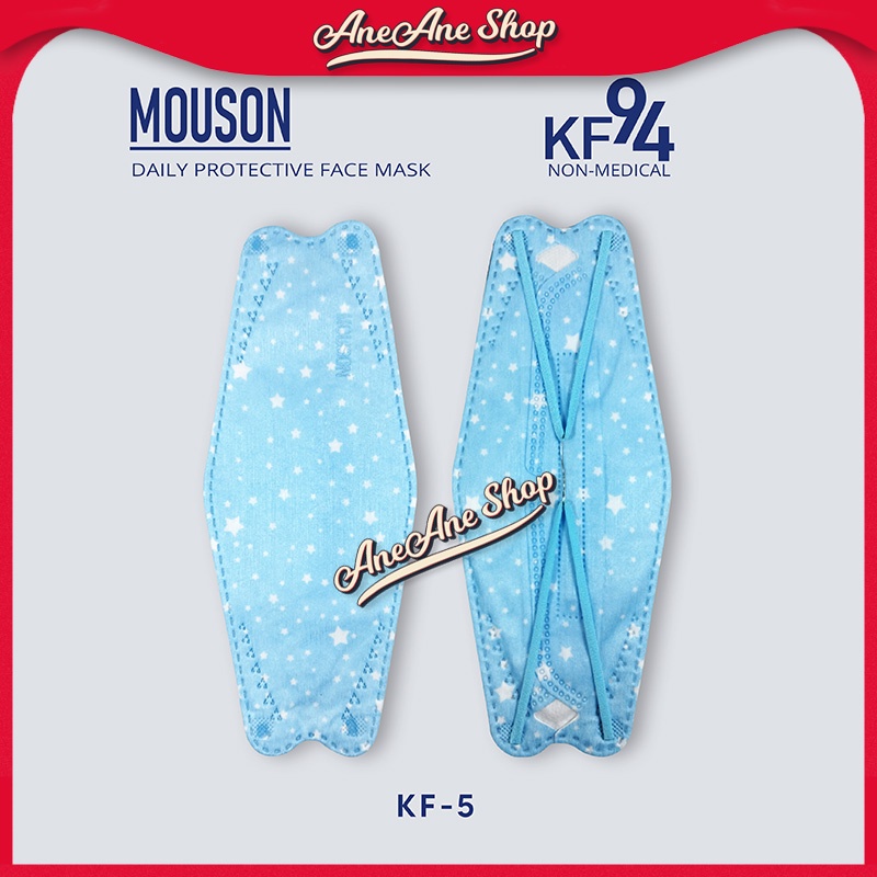 Masker Mouson KF94 Motif KF-5 isi 10 Masker Non Medis Sekali Pakai 4 ply