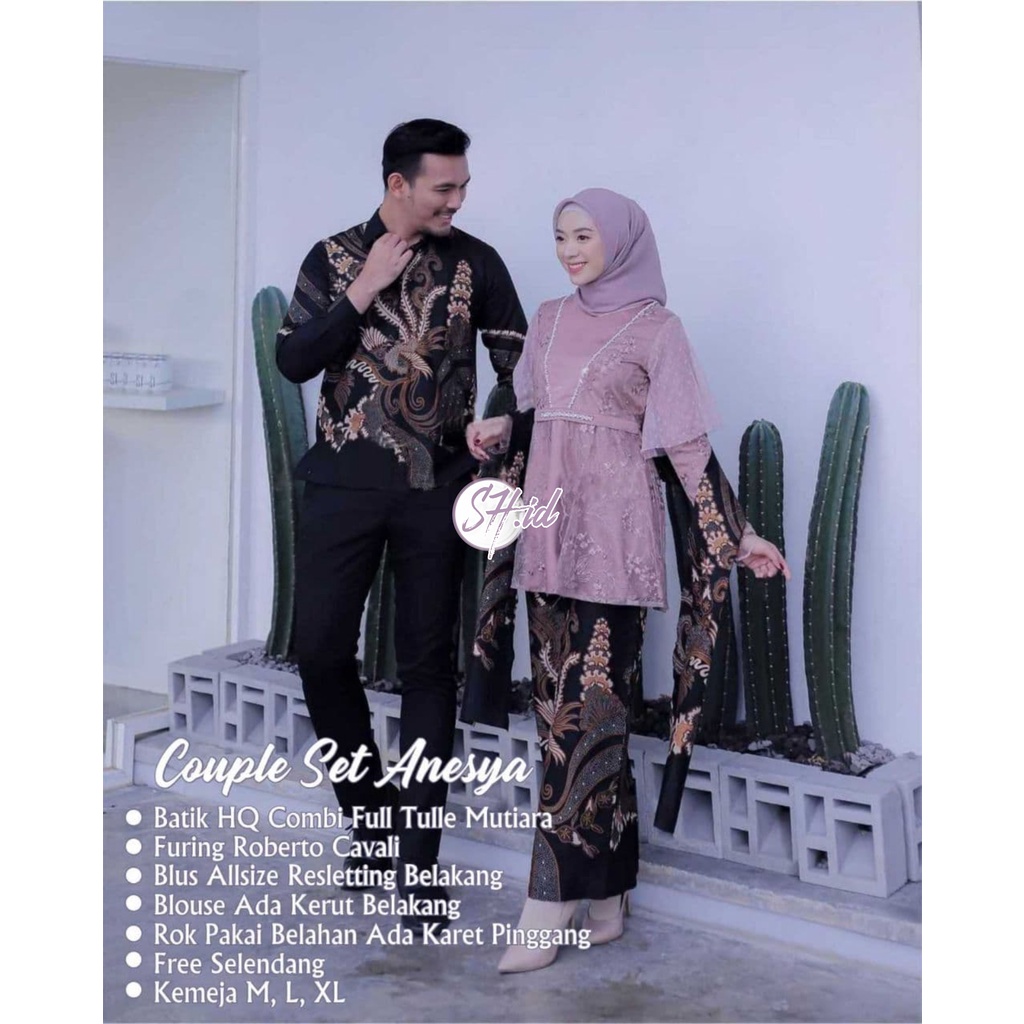 ANESYA COUPLE - BAJU KEBAYA BROKAT || COUPLE TUNANGAN || BAJU PREWEDDING || BAJU LAMARAN