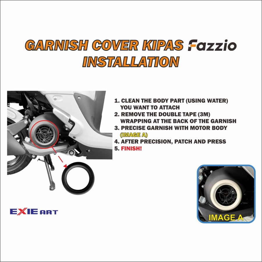 garnis garnish kipas cover kipas FAZZIO 125 PREMIUM QUALITY