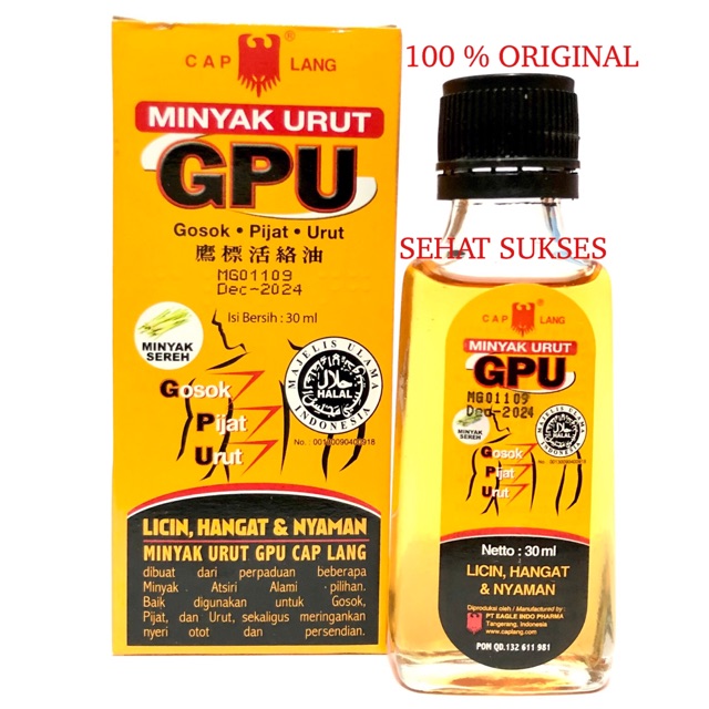 Minyak Urut GPU Cap Lang 30Ml