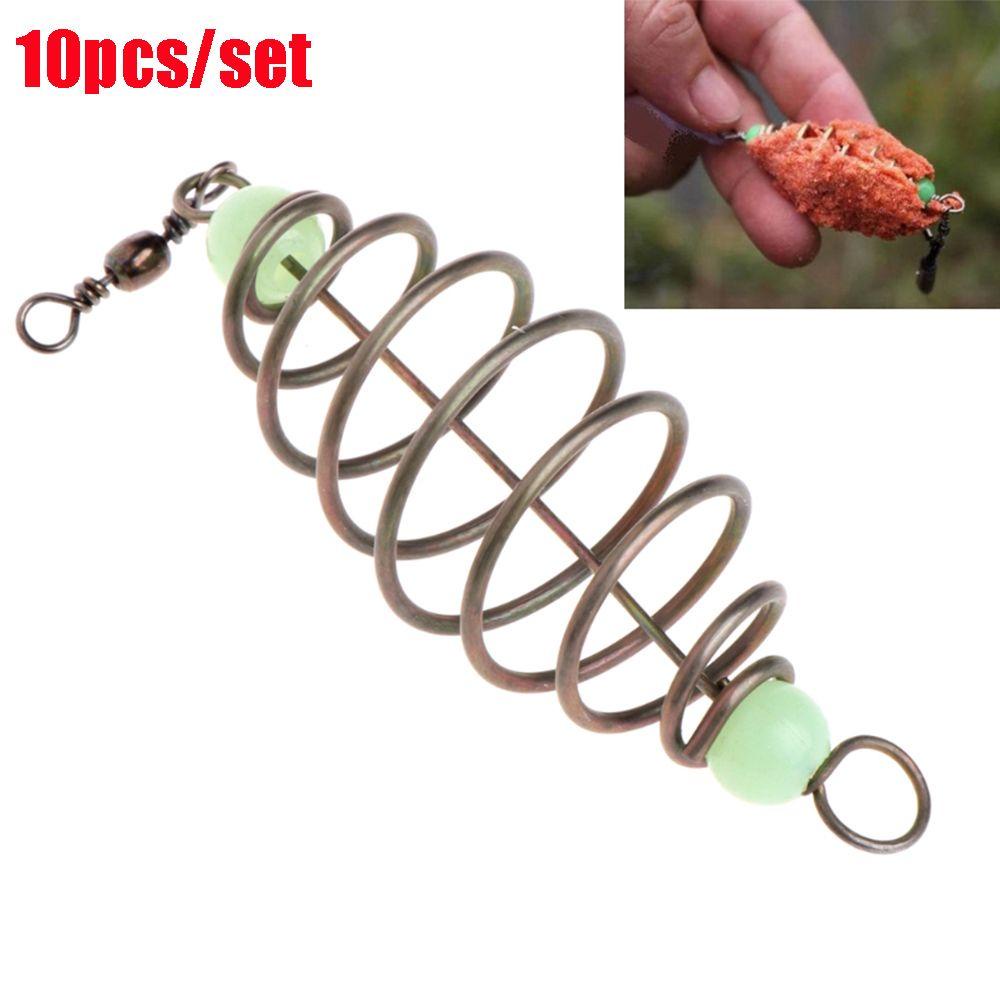 Suyo 10pcs/Set Bahan Stainless Steel Feeder Gaya Baru Olive Explosion Spring Lure