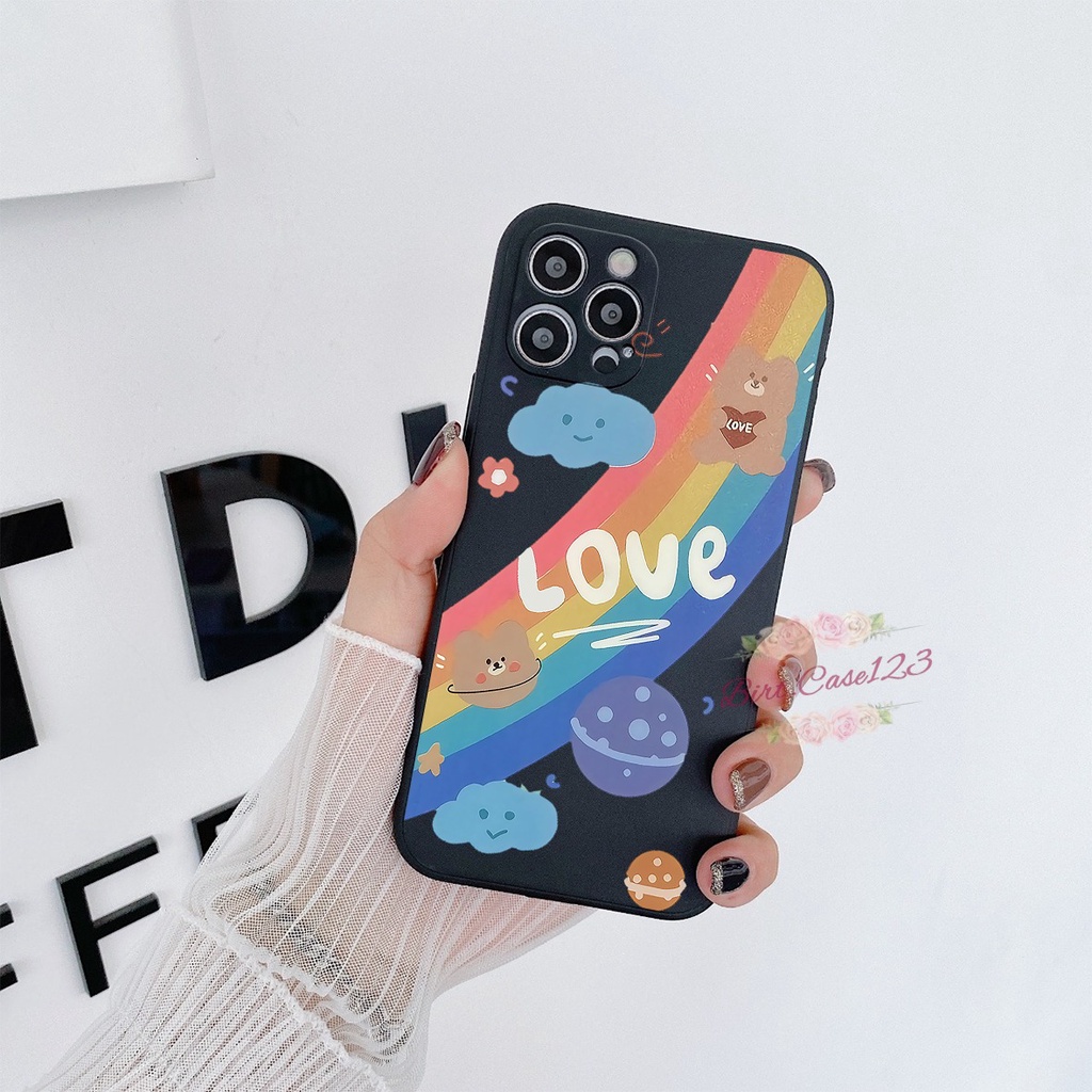 CASE CASING SOFTCASE SILIKON MACARON PELINDUNG KAMERA LOVE BEAR OPPO VIVO SAMSUNG XIAOMI REALME IPHONE ALL TYPE BC6151