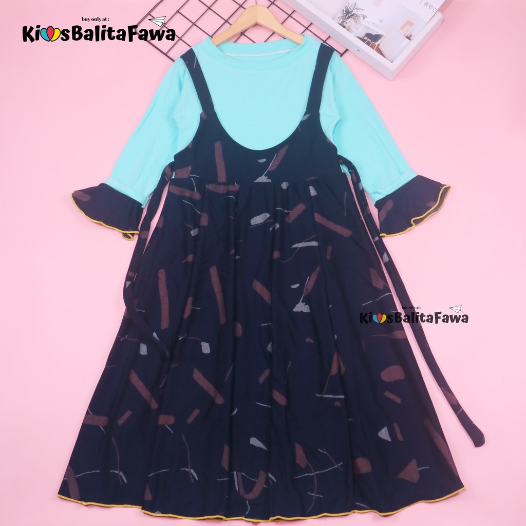 Gamis Aisyah uk 8-9 Tahun / Long Dres Baju Ngaji Anak Perempuan Murah Adem Gamis Lebaran [EXPORT]