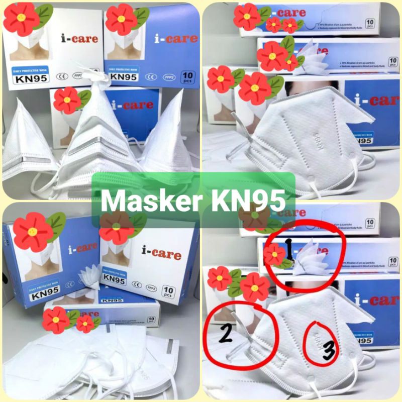 Masker KN95 ORIGINAL Masker KN 95 Asli Masker KN95 Masker K N95 - ICARE