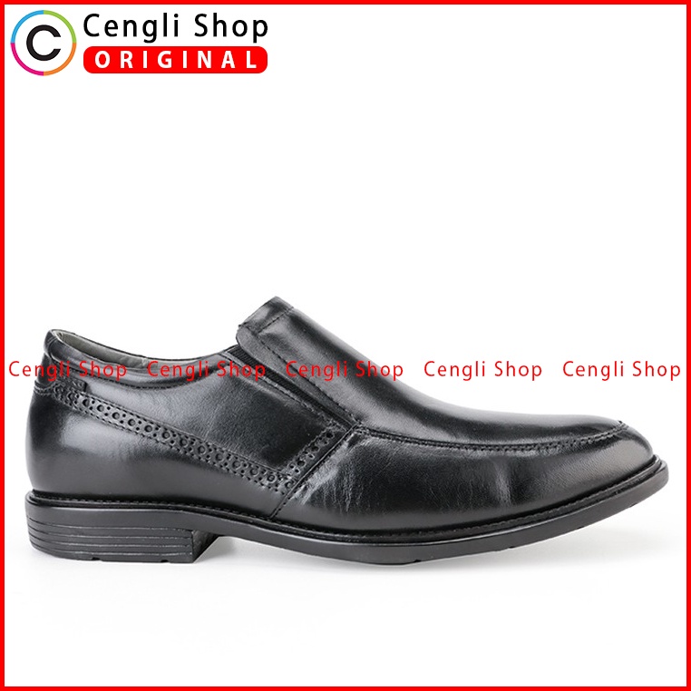 SEPATU PANTOFEL OBERMAIN PRIA ORIGINAL FORMAL KULIT ASLI HITAM OM03