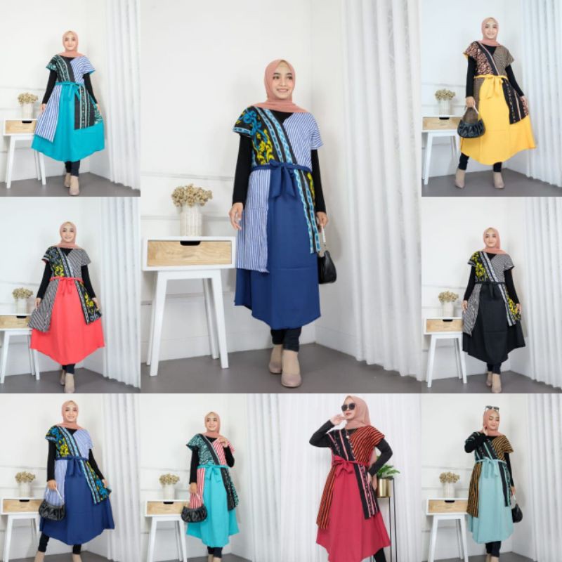 tunik cantik/ dress andin/ batik tunik dress
