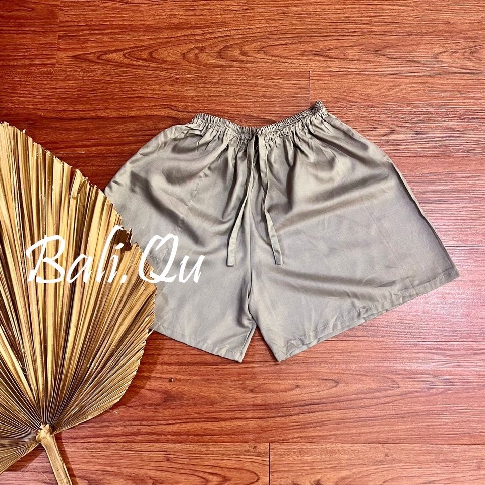 Celana Pendek Bali Polos Part 1-DUSTY GREY