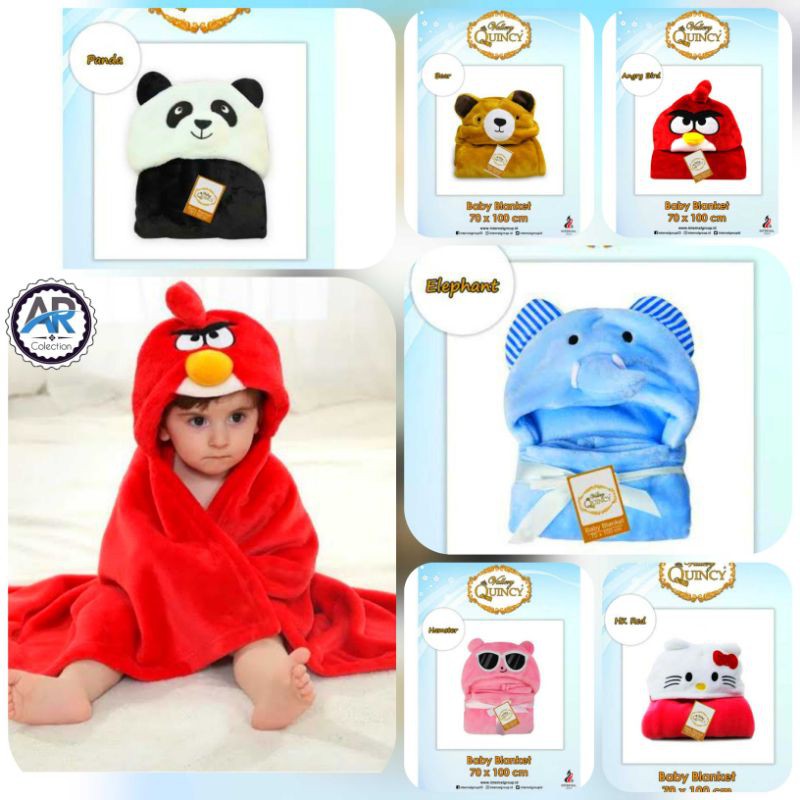 Vallery Quincy Selimut Bayi Topi Karakter 70x100