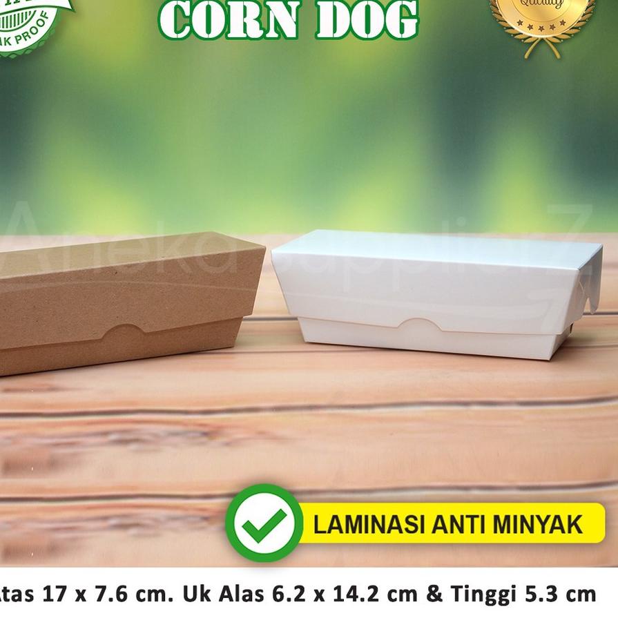 

Box Corn Dog - Corndog | Model Rakit - PUTIH - (50 pcs)