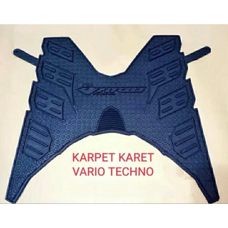 Karpet Karet Honda Vario Techno 125/150 Tahun 2015-2017 Black Series/ Karpet Vario Techno/Pijakan Kaki Vario/Karpet Vario Hitam Kualitas No.1