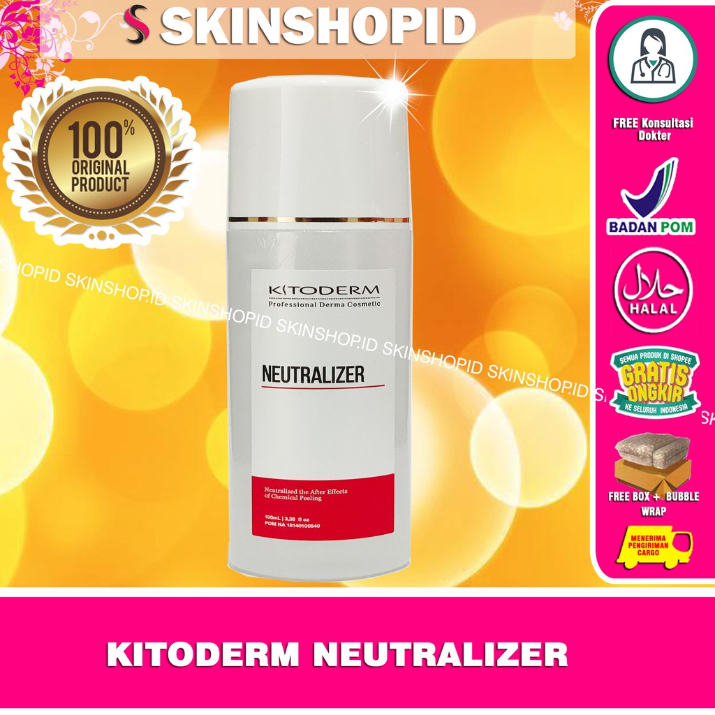 Kitoderm Neutralizer 100ml Original / Cairan Penetral Peeling BPOM Aman