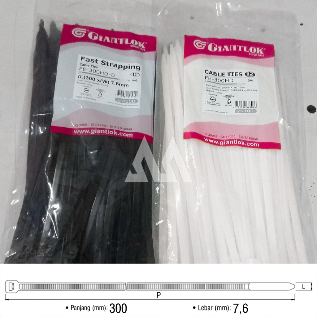 Kabel Ties 30cm / 300x7.6mm / Giantlok