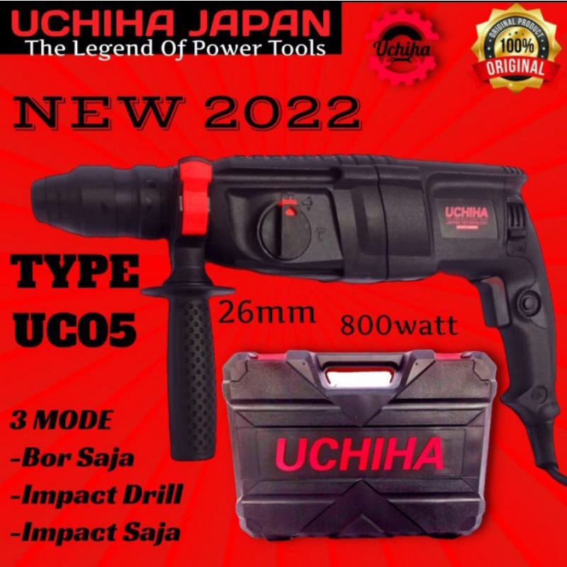 Mesin bor hammer drill bor bobok beton besi kayu full fitur UCHIHA uc05