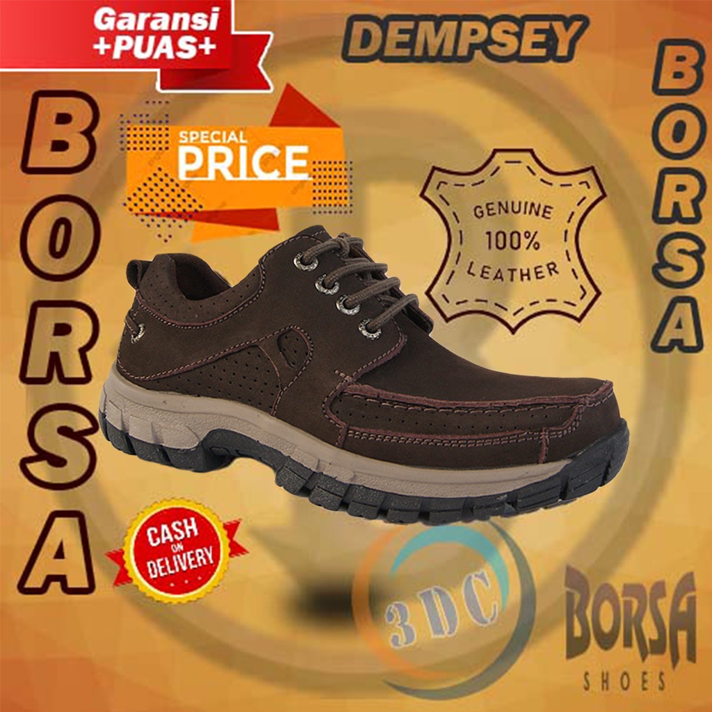 SEPATU BORSA DEMPSEY - ORIGINAL LEATHER SPORTY CASUAL SHOES