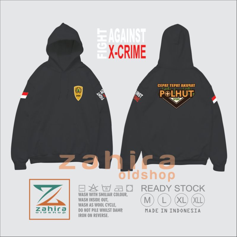 Jaket Polhut/Jaket Hoodie Polhut Polisi hutan/Sweater Polhut Polisi Kehutanan