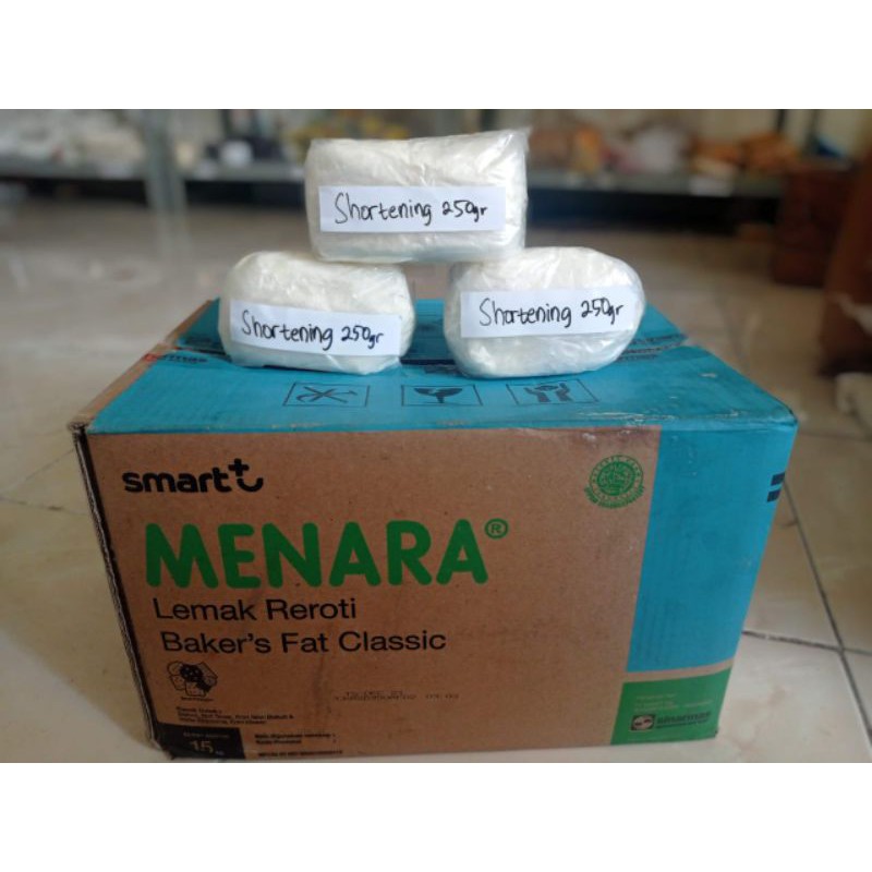 Menara Shortening Repack 250g / Mentega Putih 250g / Bakers Fat Termurah Terlaris