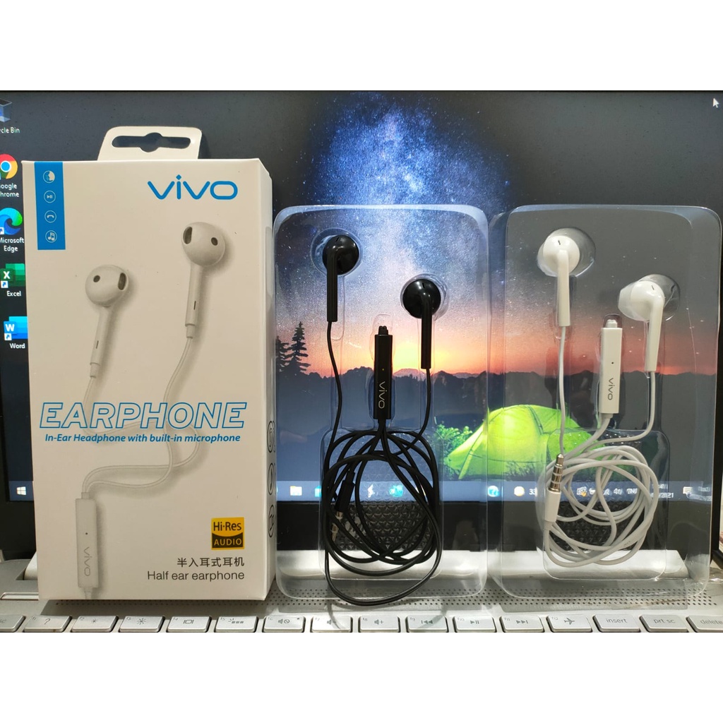 Handfree Original Oppo Vivo Earphone Original Oppo Vivo headset  Hf  Original Packing