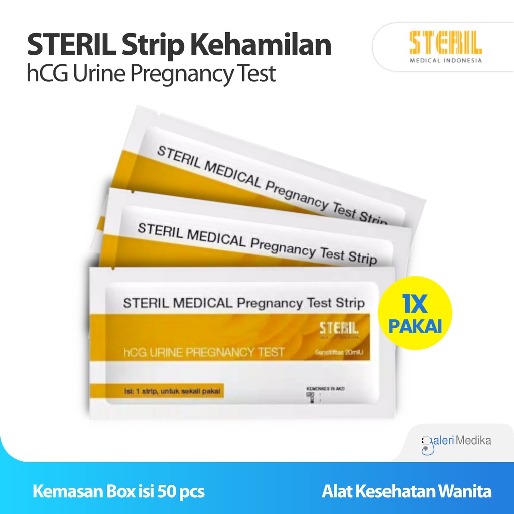 Steril hCG Strip Test Kehamillan Box Isi 50 Strip