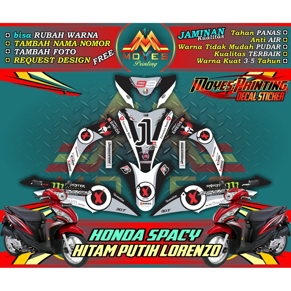 stiker vareasi honda spacy stiker spacy full body setiker motor honda spacy