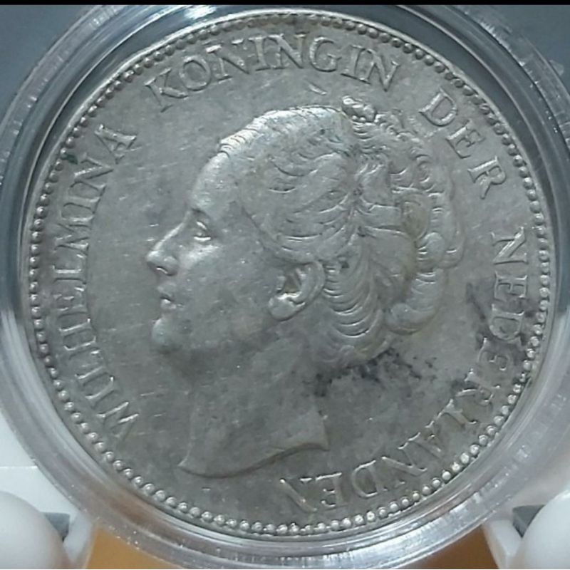 Uang Koin Kuno Perak 1 Gulden Tahun 1931