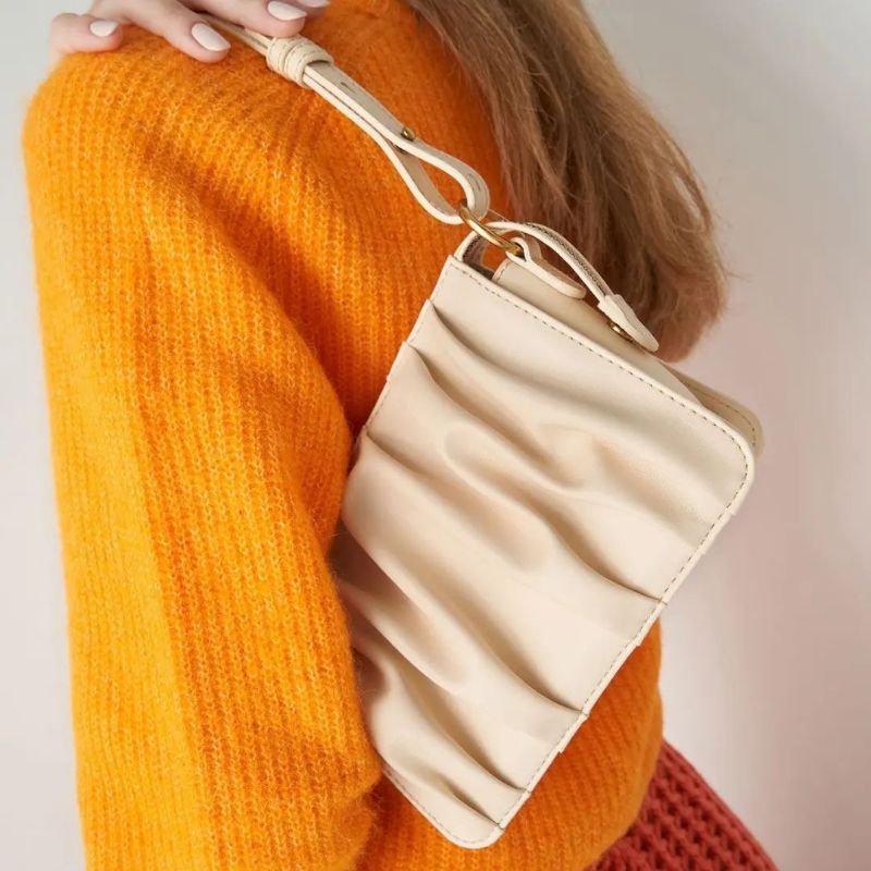 10.10 SALE | CK Ruched Bead-Handle Shoulder Bag