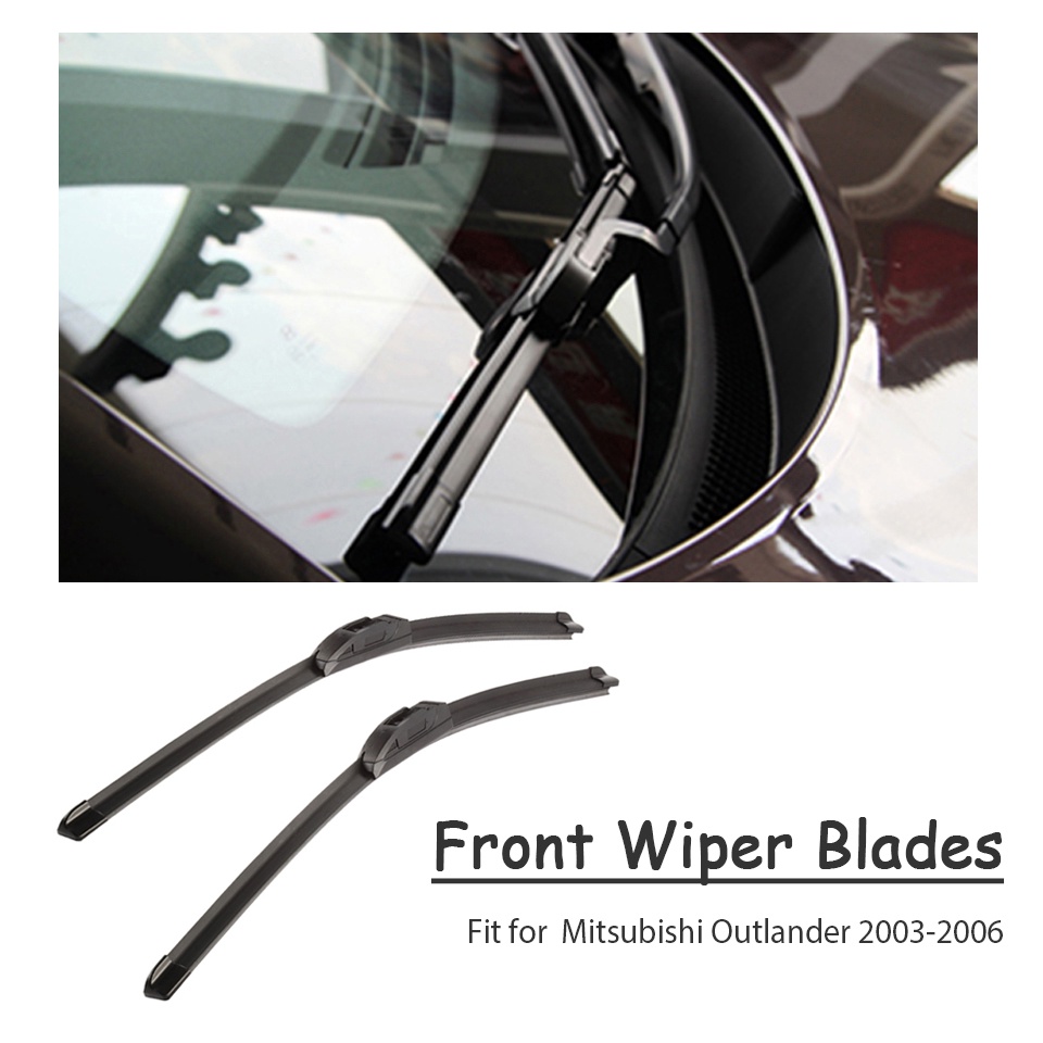 1 Set Karet Wiper Kaca Depan Mobil Untuk Mitsubishi Outlander 2018 2017 2016-2003