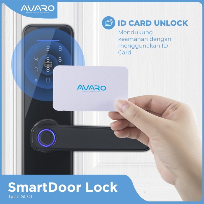 AVARO Smart Door Lock SL01 with Camera - Handle Pintu