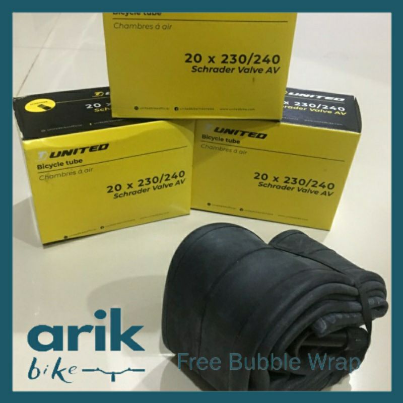 Ban Dalam Sepeda 20 Merk UNITED 20 x 230/240