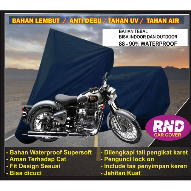 ROYAL ENFIELD Cover Motor Bahan Premium Aksesoris Motor