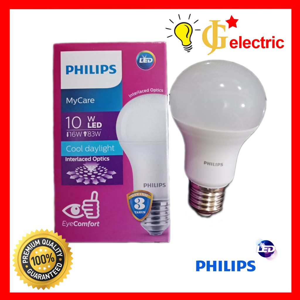 Lampu LED Philips 10.5 Watt Bohlam 10W Bulb LED 10W Putih ...